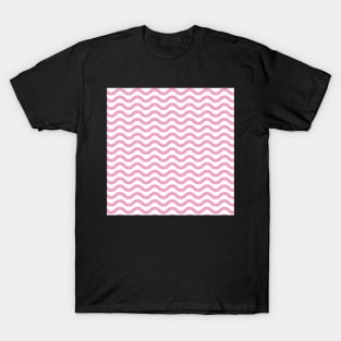 Light Pink Wavy Lines Repeat Pattern T-Shirt